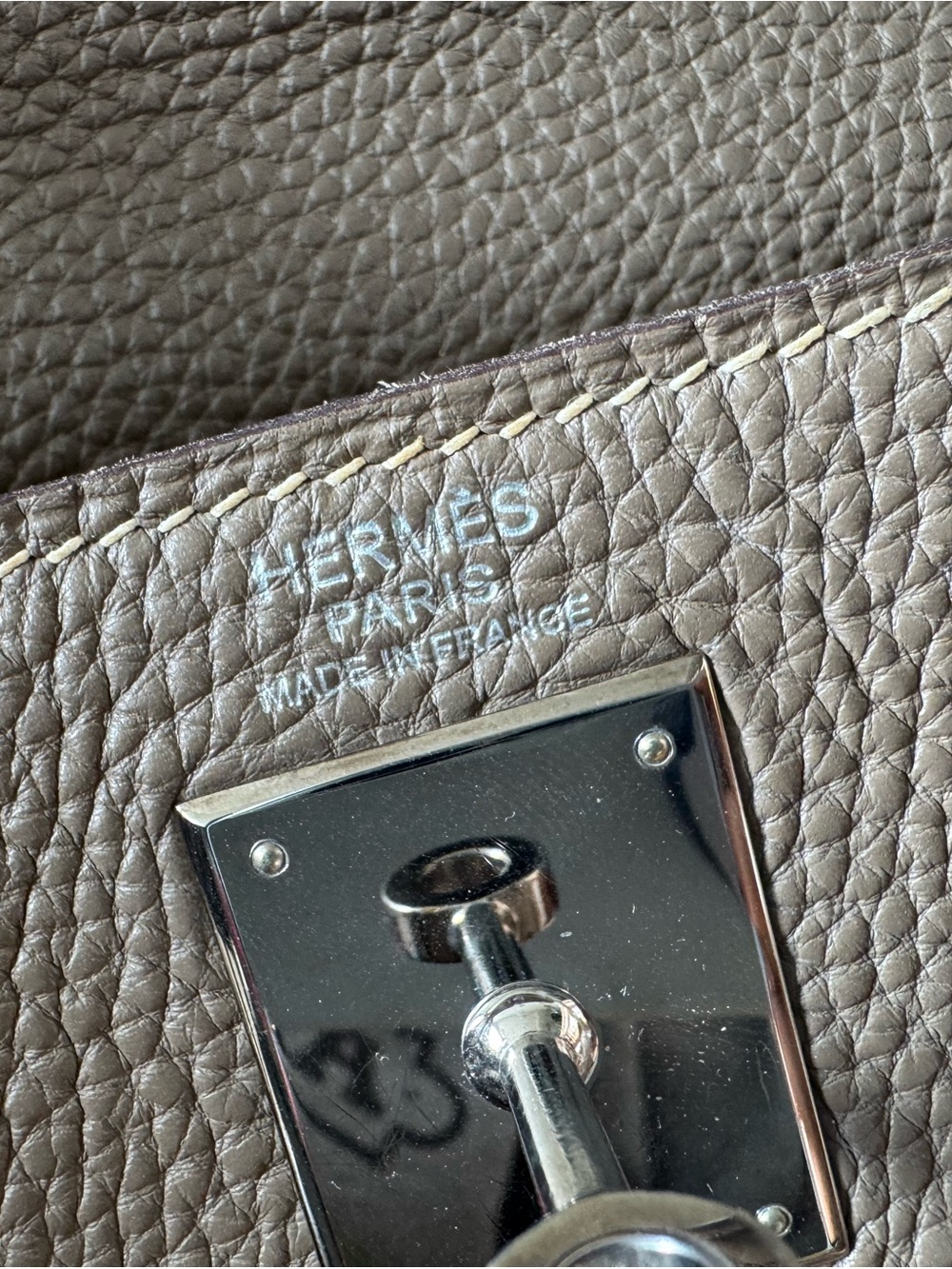 Hermes Kelly 32 Retourne Etoupe Togo in PHW - Picture 11 of 14